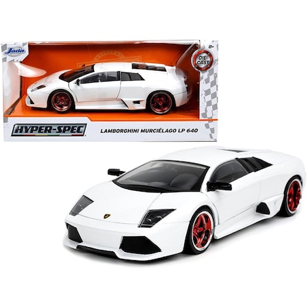 Endless Games Lamborghini Murcielago LP640 Hyper-Spec 1 by 24 Scale Diecast Model Car, White EN3471489